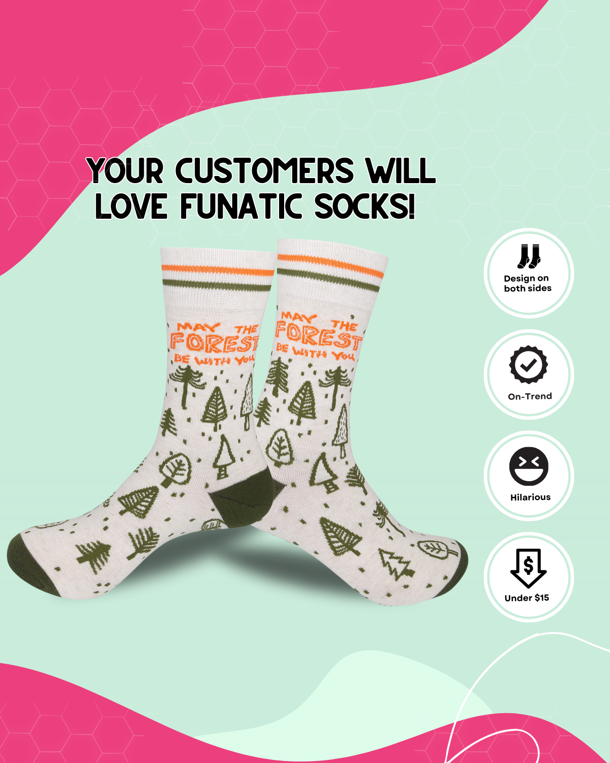 May the Forest Be With You Socks | Unisex Sock | Nature Sock