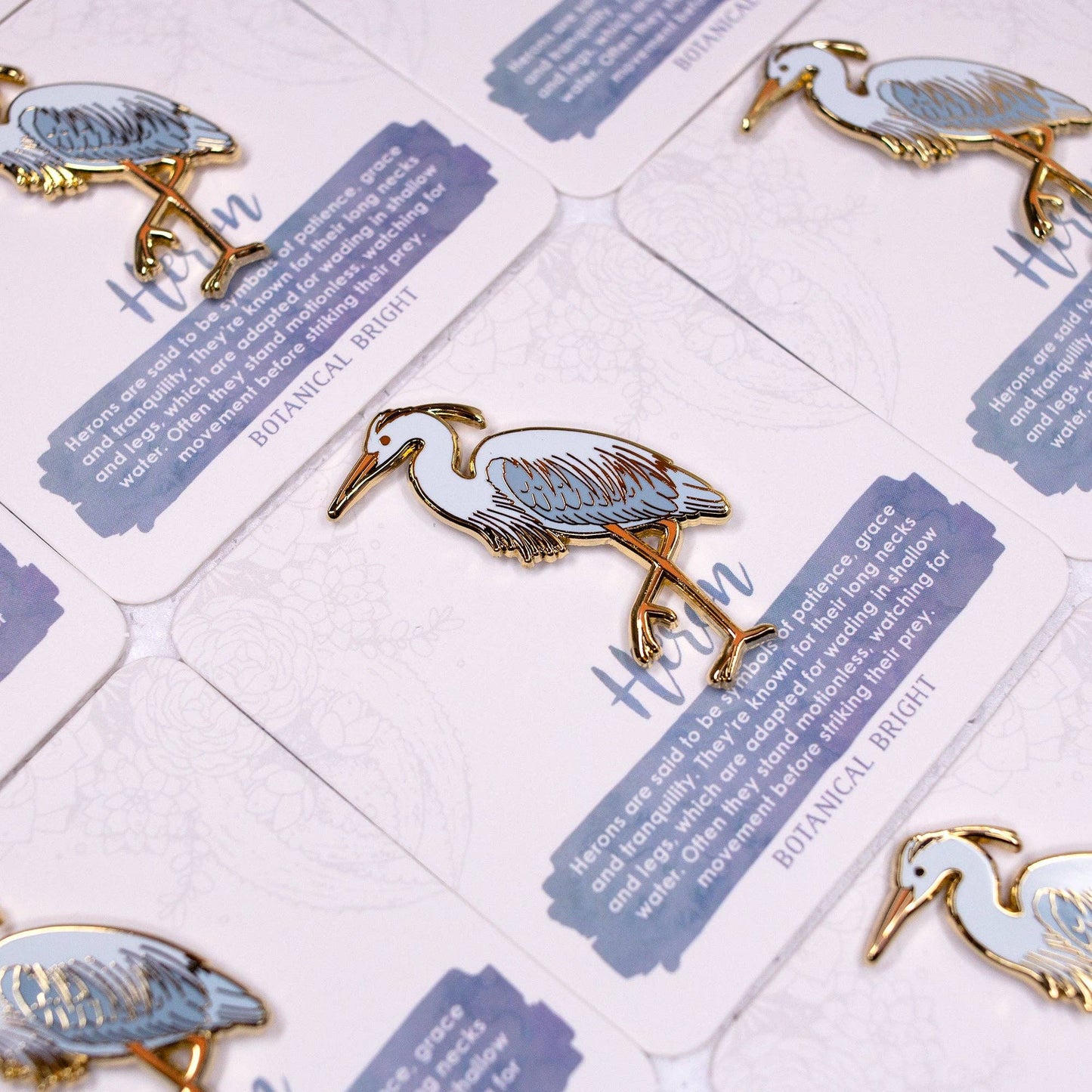 Heron Bird Enamel Pin