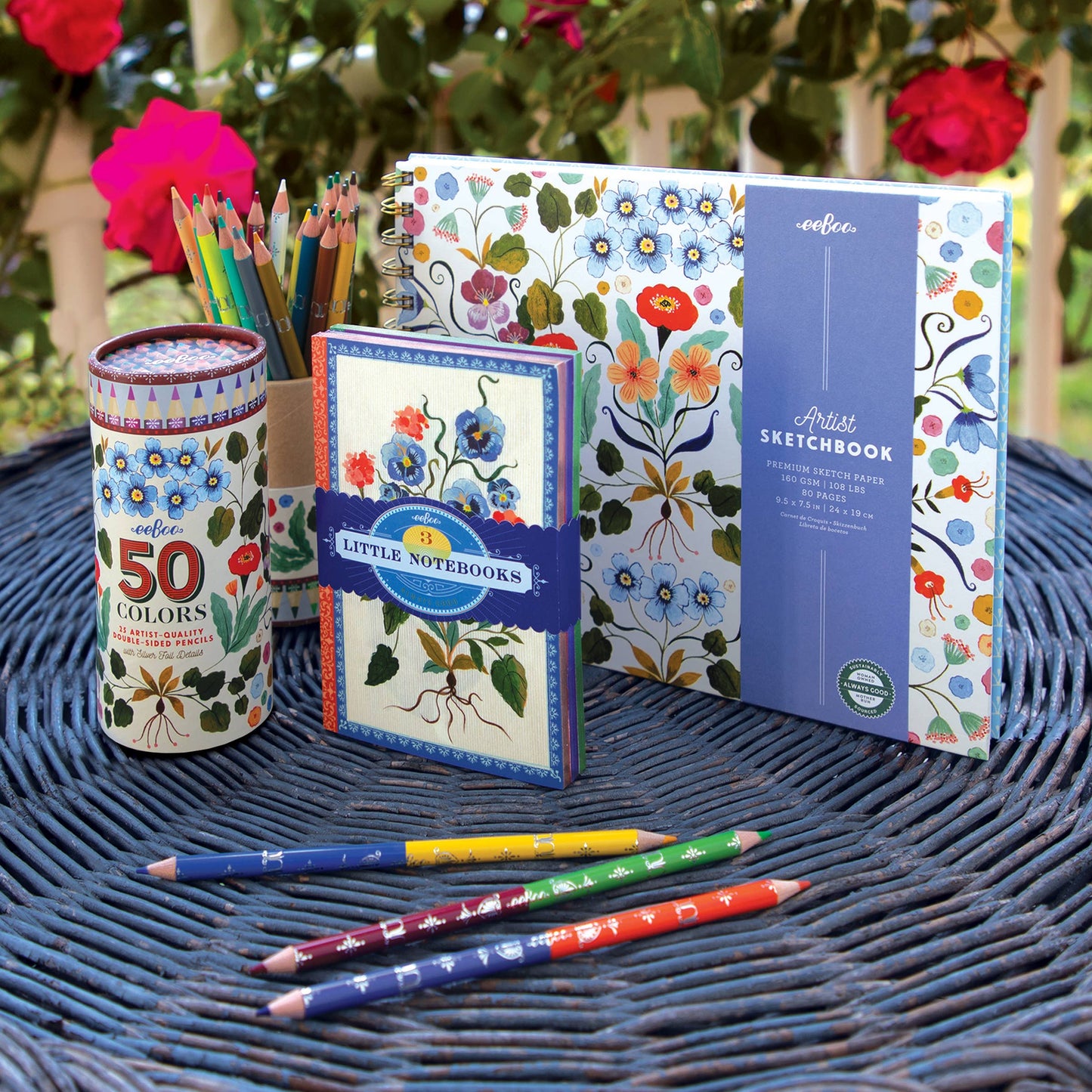 Flora's 25 Double-Sided Colored Pencils (Cream)