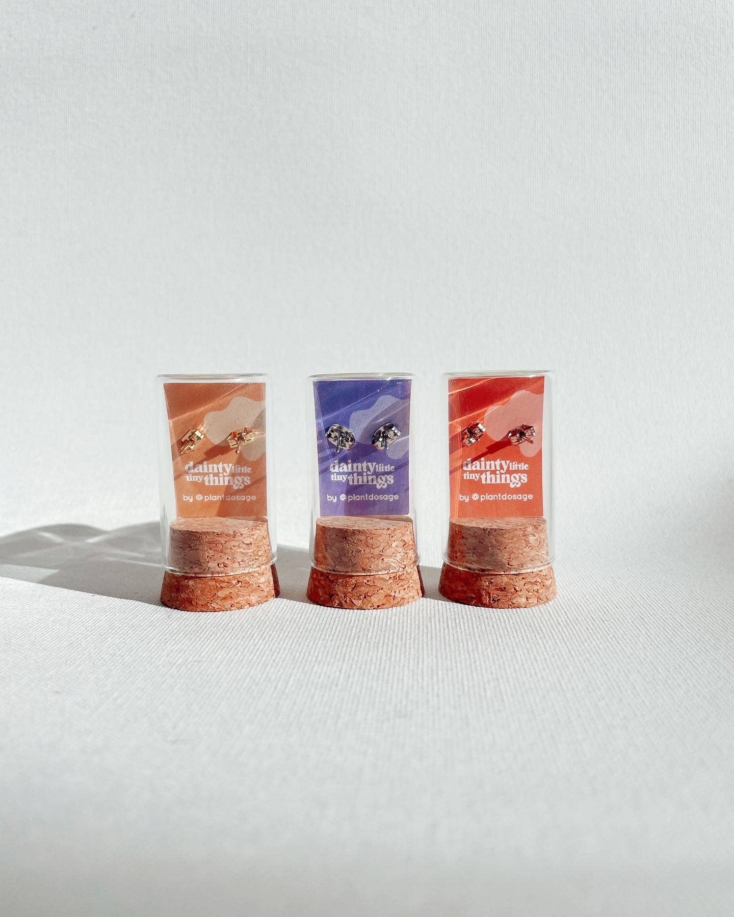 Dainty Little Tiny Things | Groovy Mushrooms | Earring Studs: 18k Gold Plated