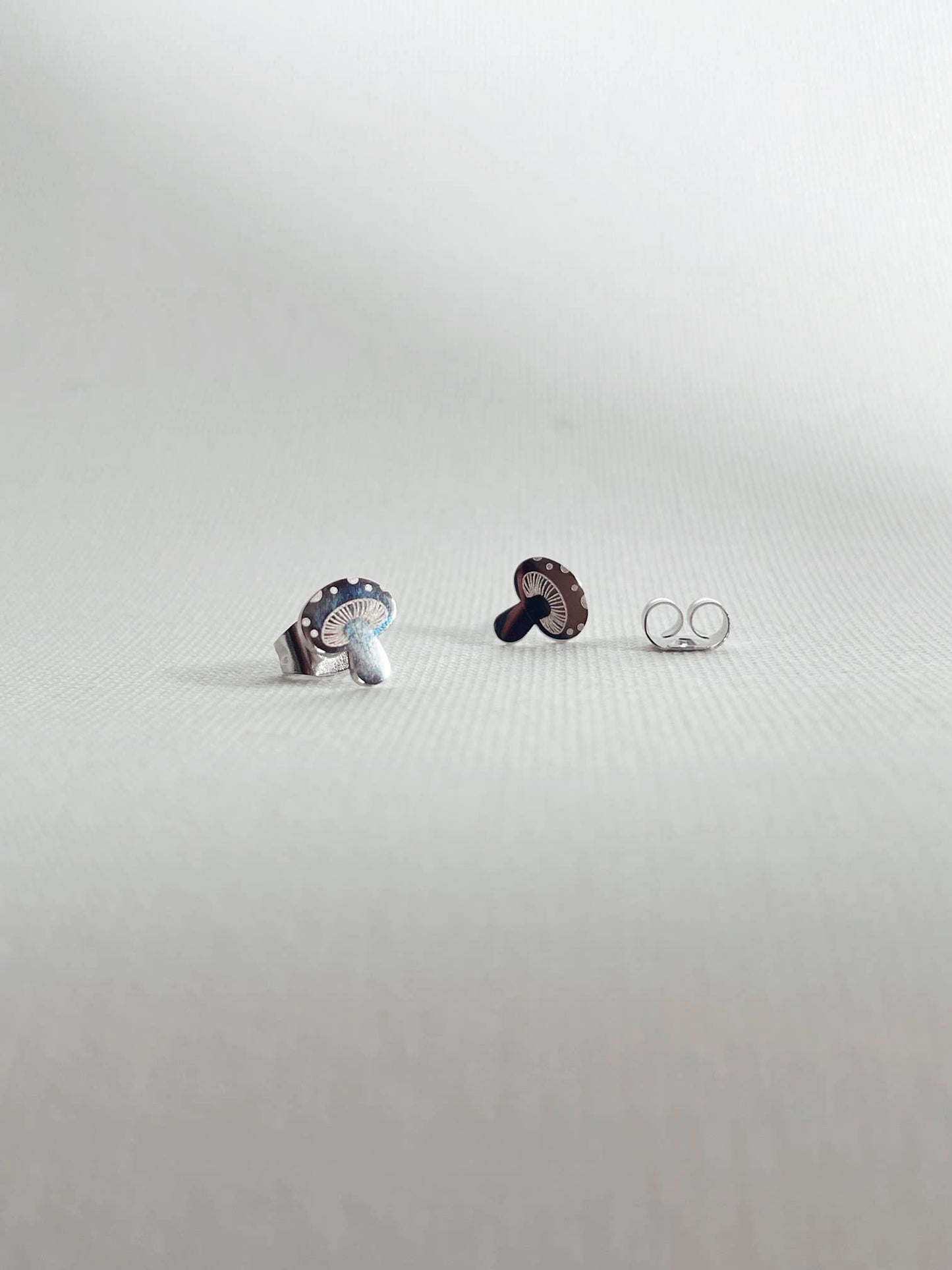 Dainty Little Tiny Things | Groovy Mushrooms | Earring Studs: Stainless Steel