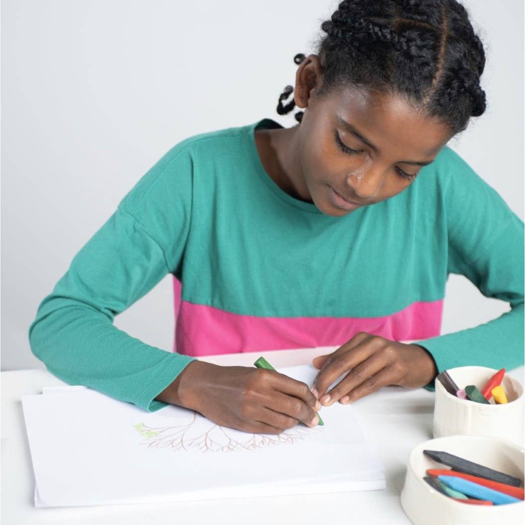 Beeswax Triangle Crayons