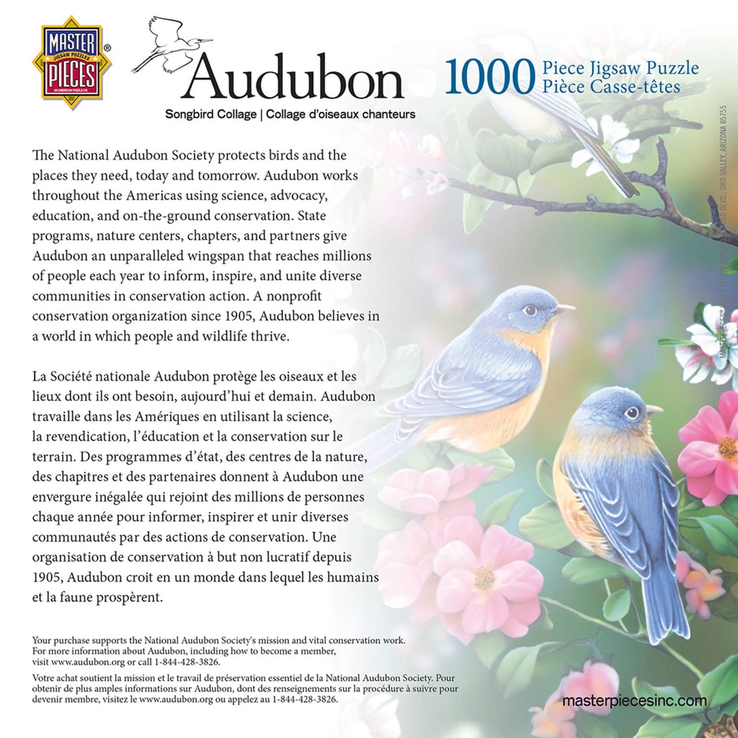 Audubon - Songbird Collage 1000 Piece Puzzle