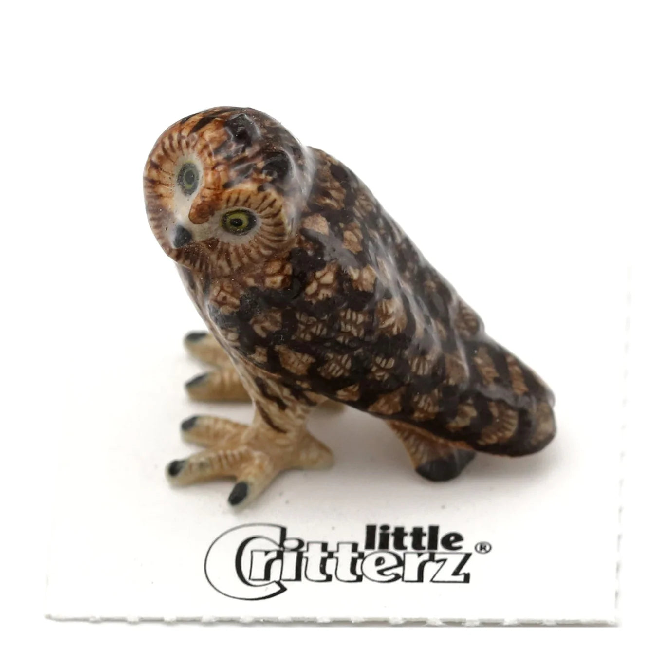 Evening Short-Eared Owl Porcelain Miniature