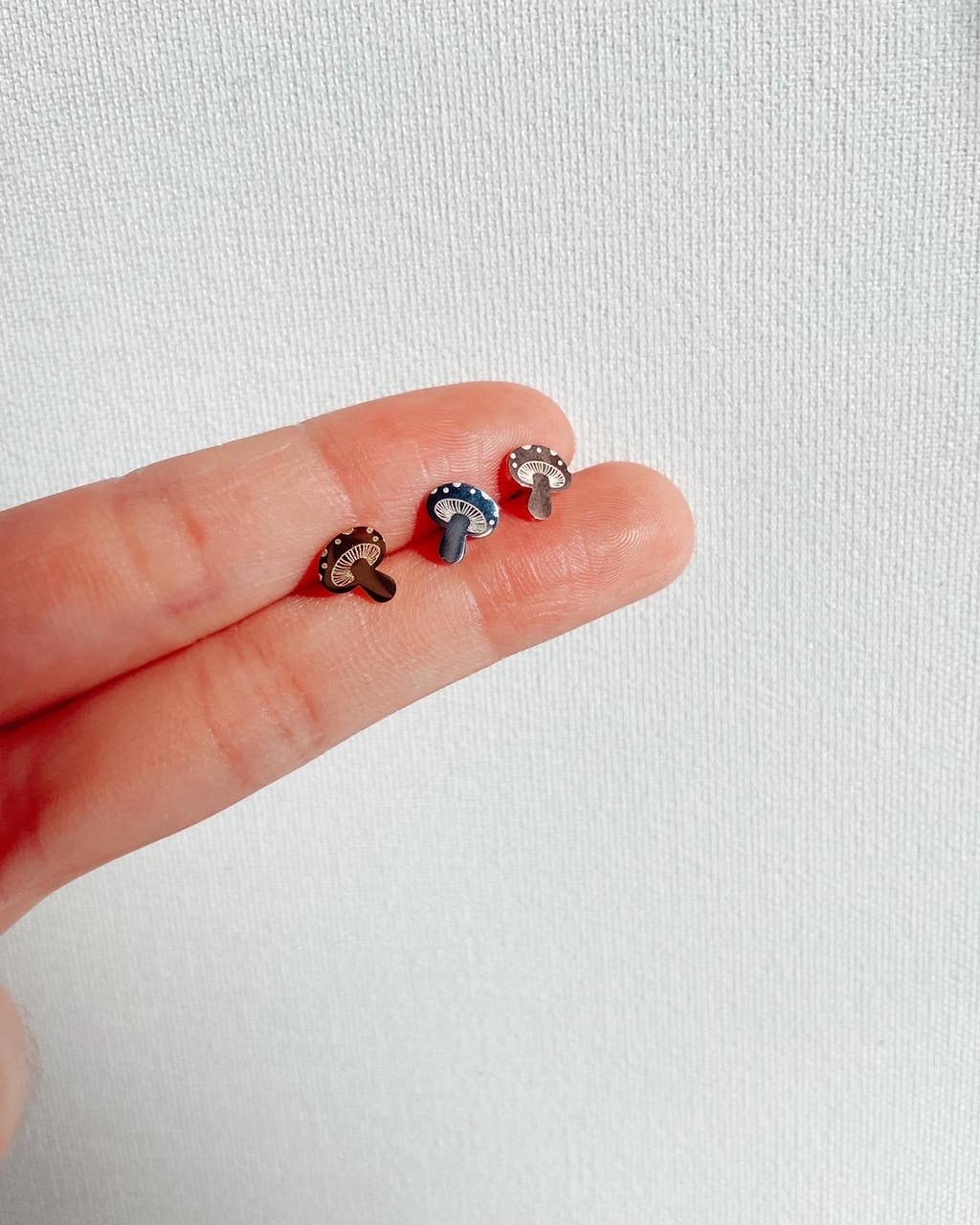Dainty Little Tiny Things | Groovy Mushrooms | Earring Studs: Stainless Steel