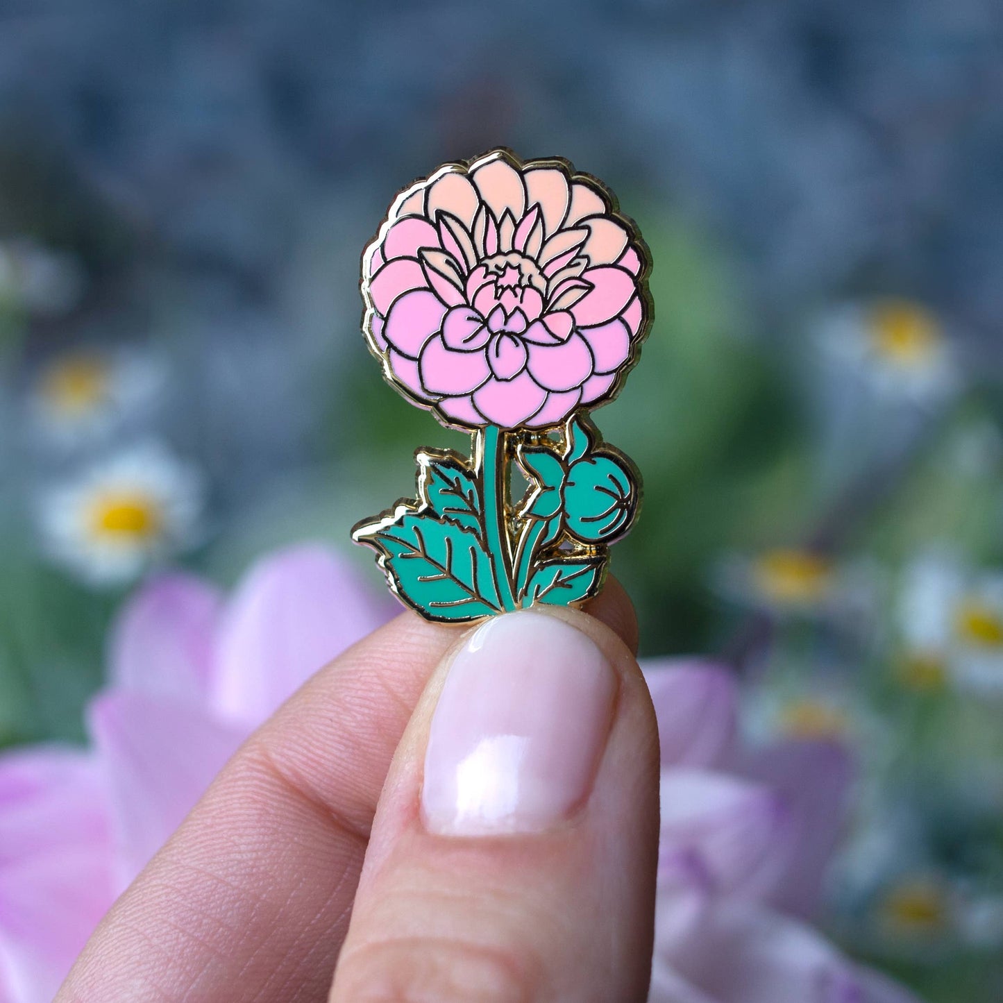 Dahlia Enamel Pin