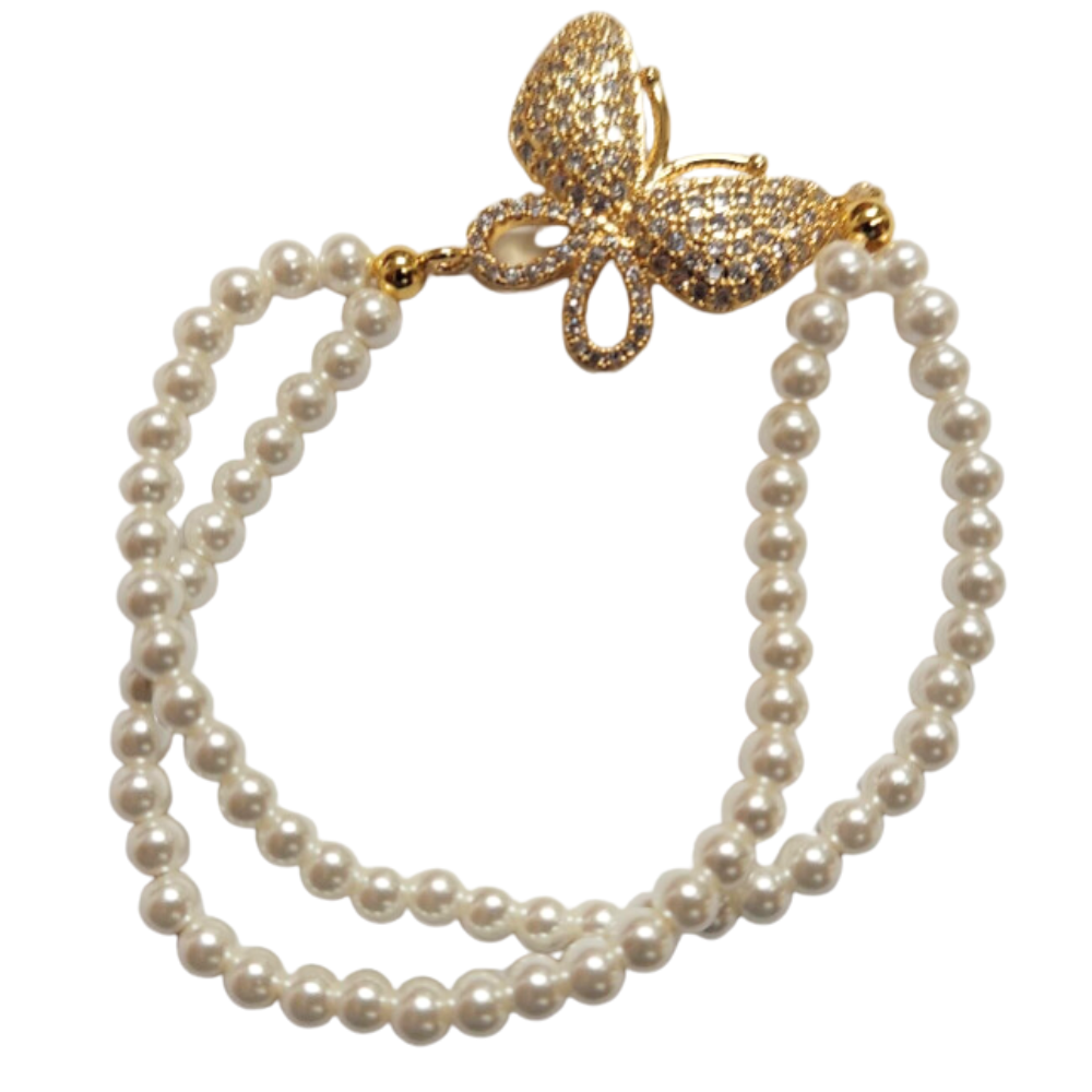 Must Haves - Butterfly Double Pearl Bracelet - Paula Monks