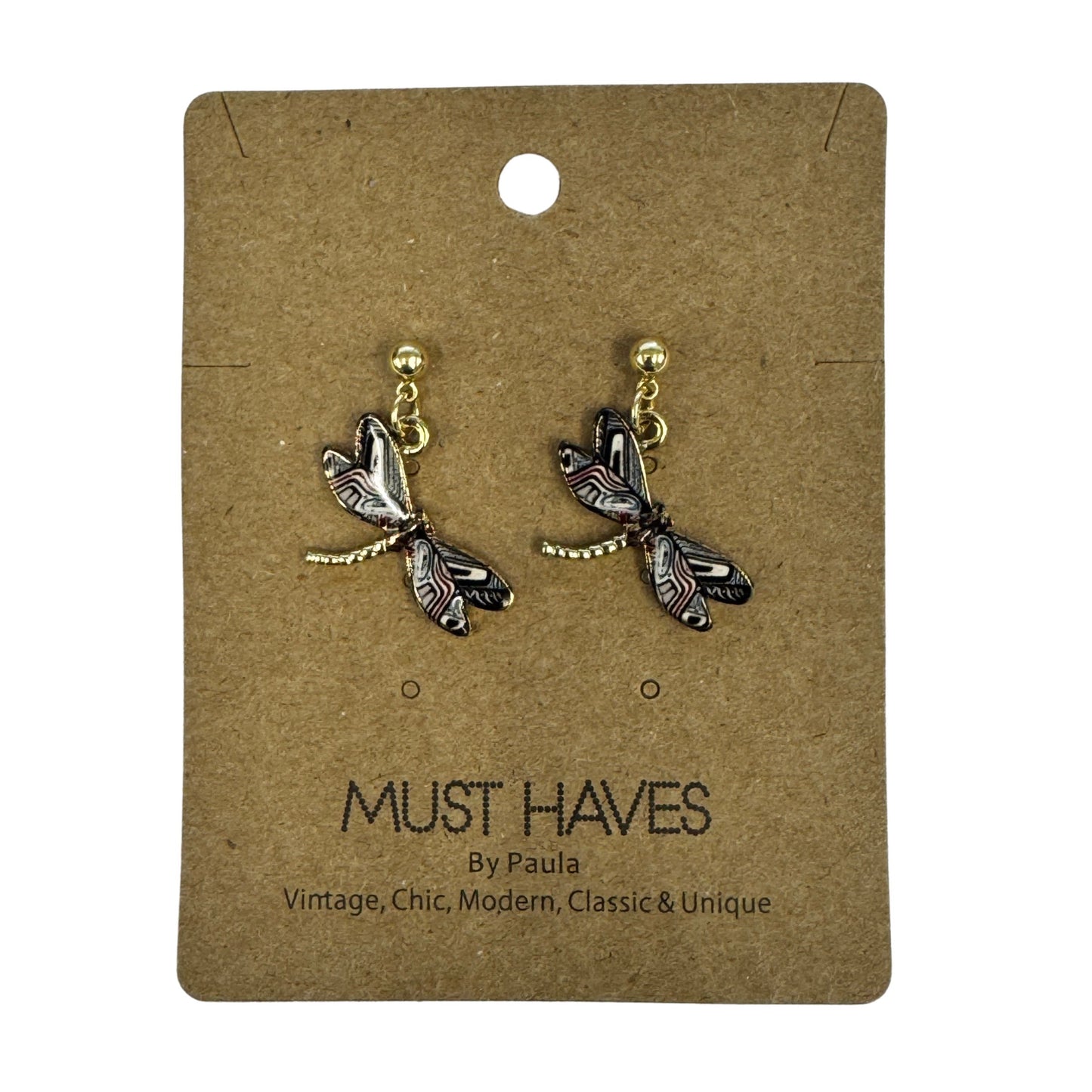 Must Haves - Dangle Dragonfly Earrings - Paula Monks