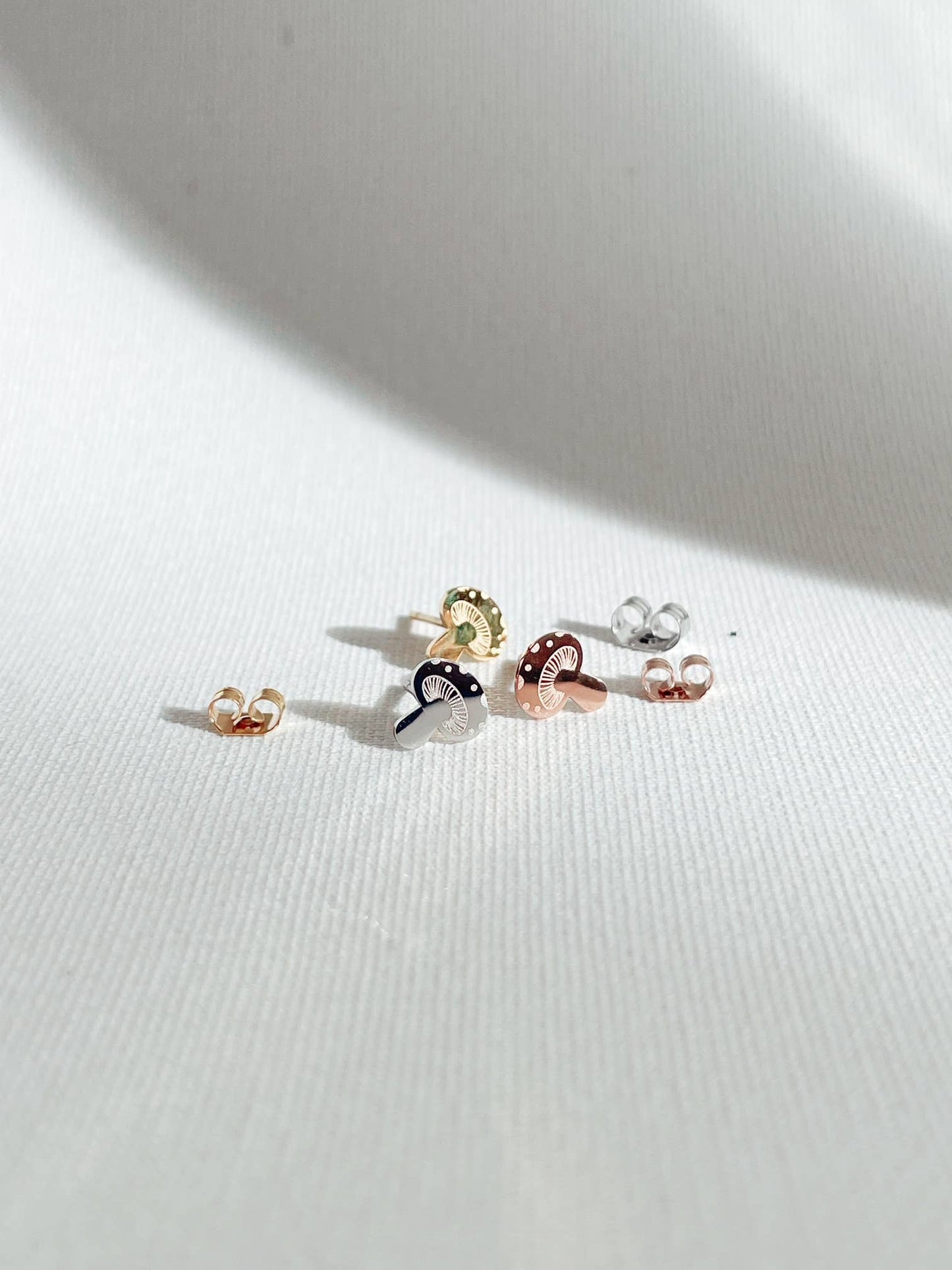 Dainty Little Tiny Things | Groovy Mushrooms | Earring Studs: Stainless Steel