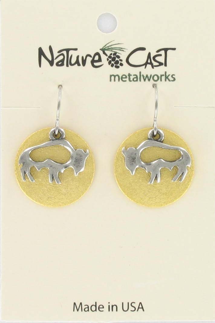 Earring Dangle Bison - Nature Cast