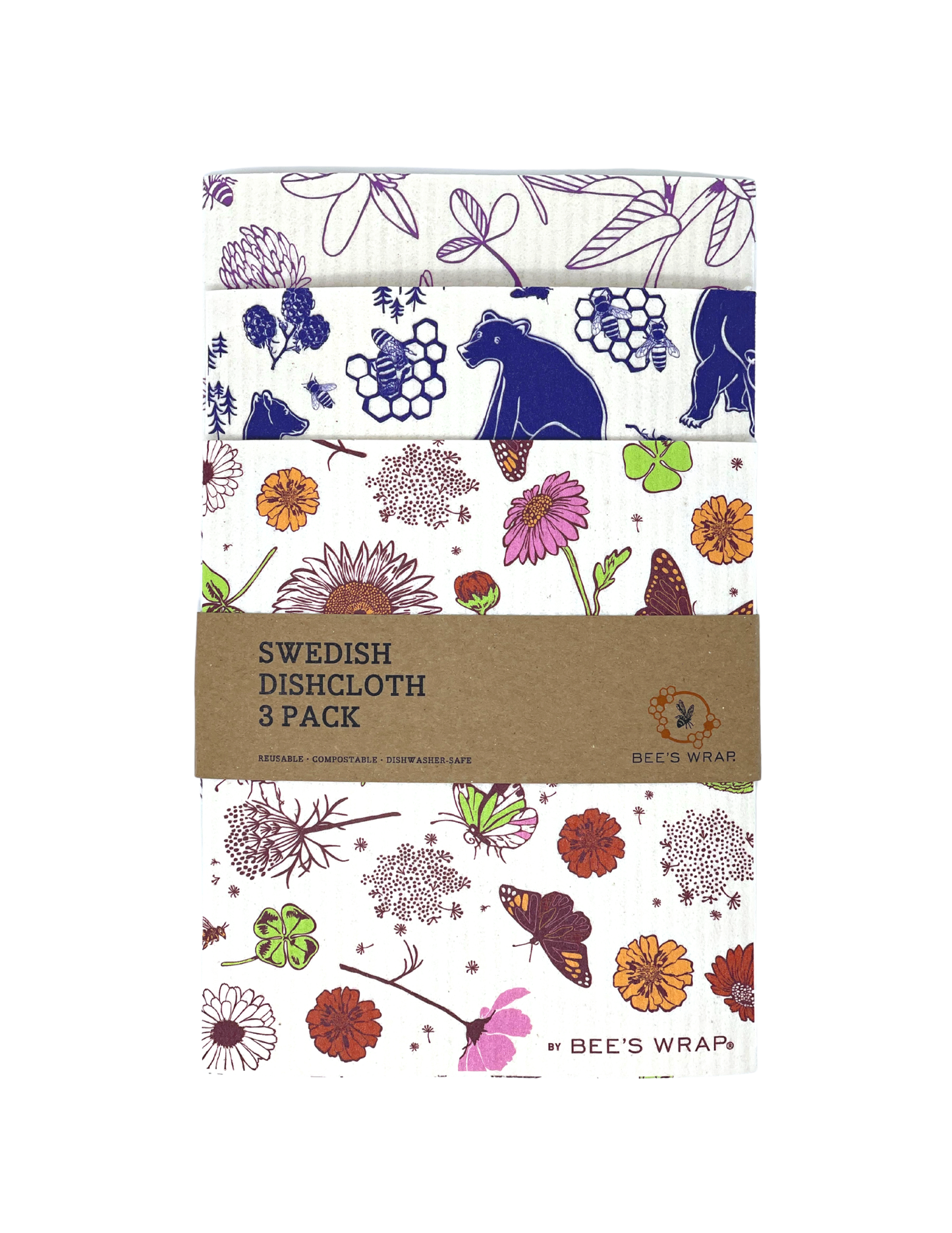 Bee's Wrap - Swedish Dishcloth 3 Pack