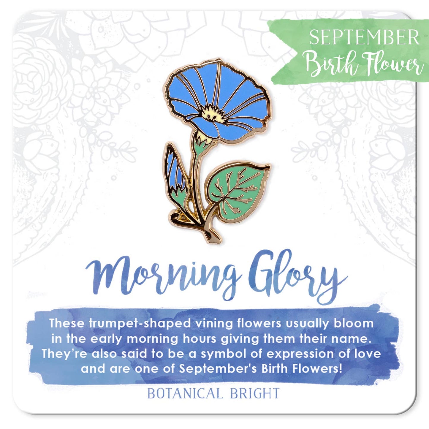 Morning Glory Enamel Pin