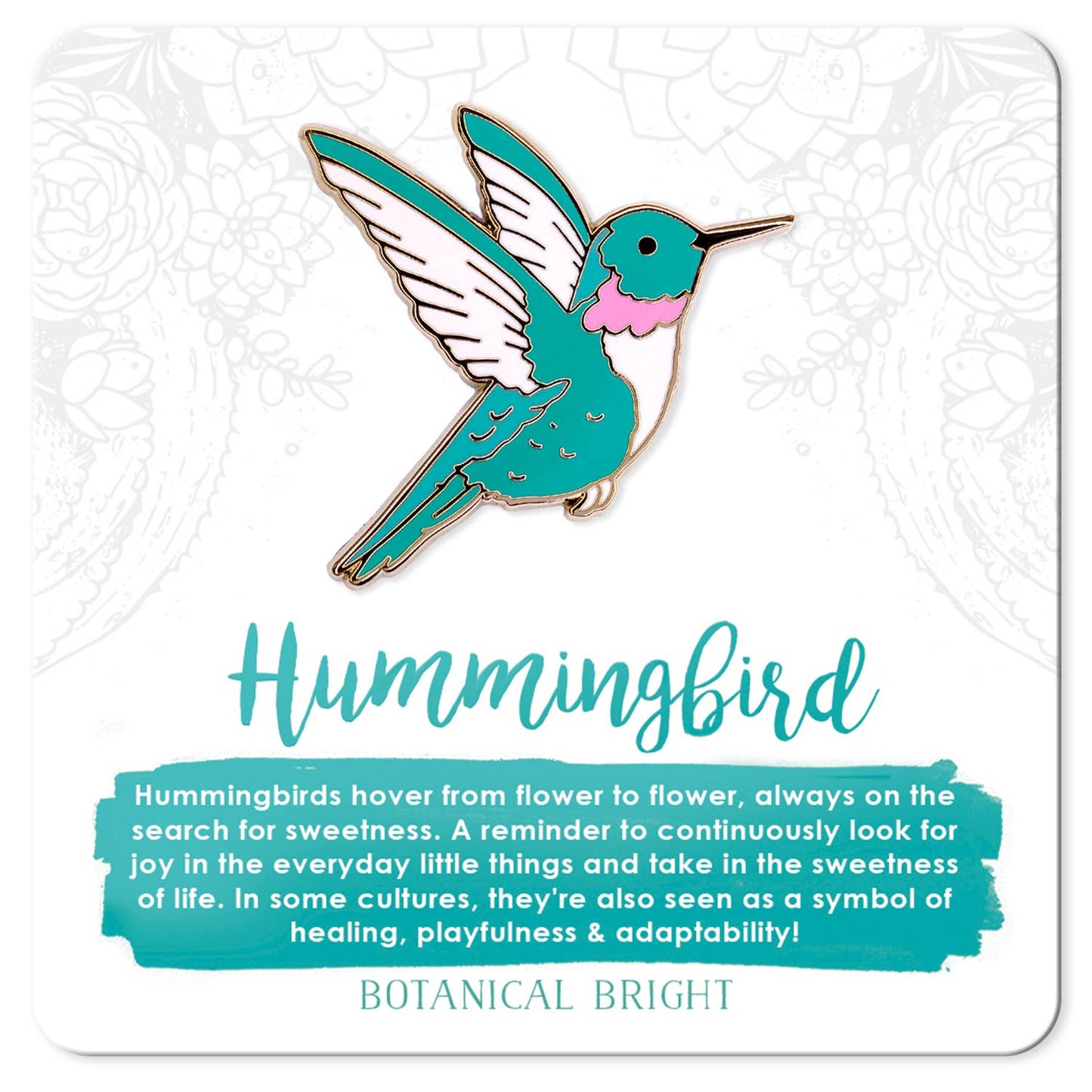 Hummingbird Enamel Pin