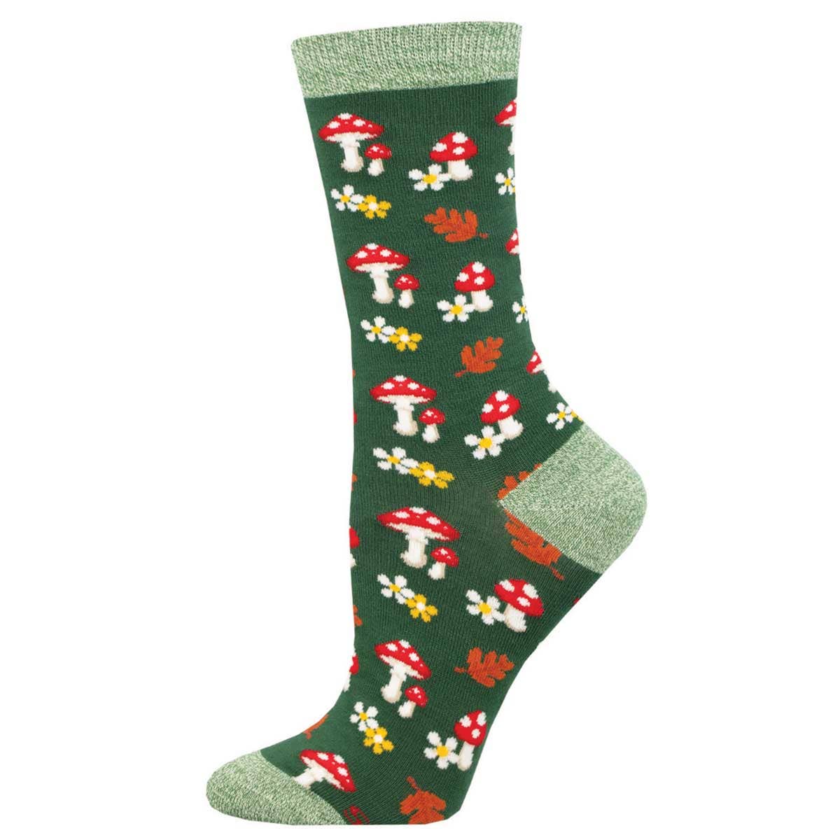 Gems Of The Forest Socks: Green Heather / 9-11