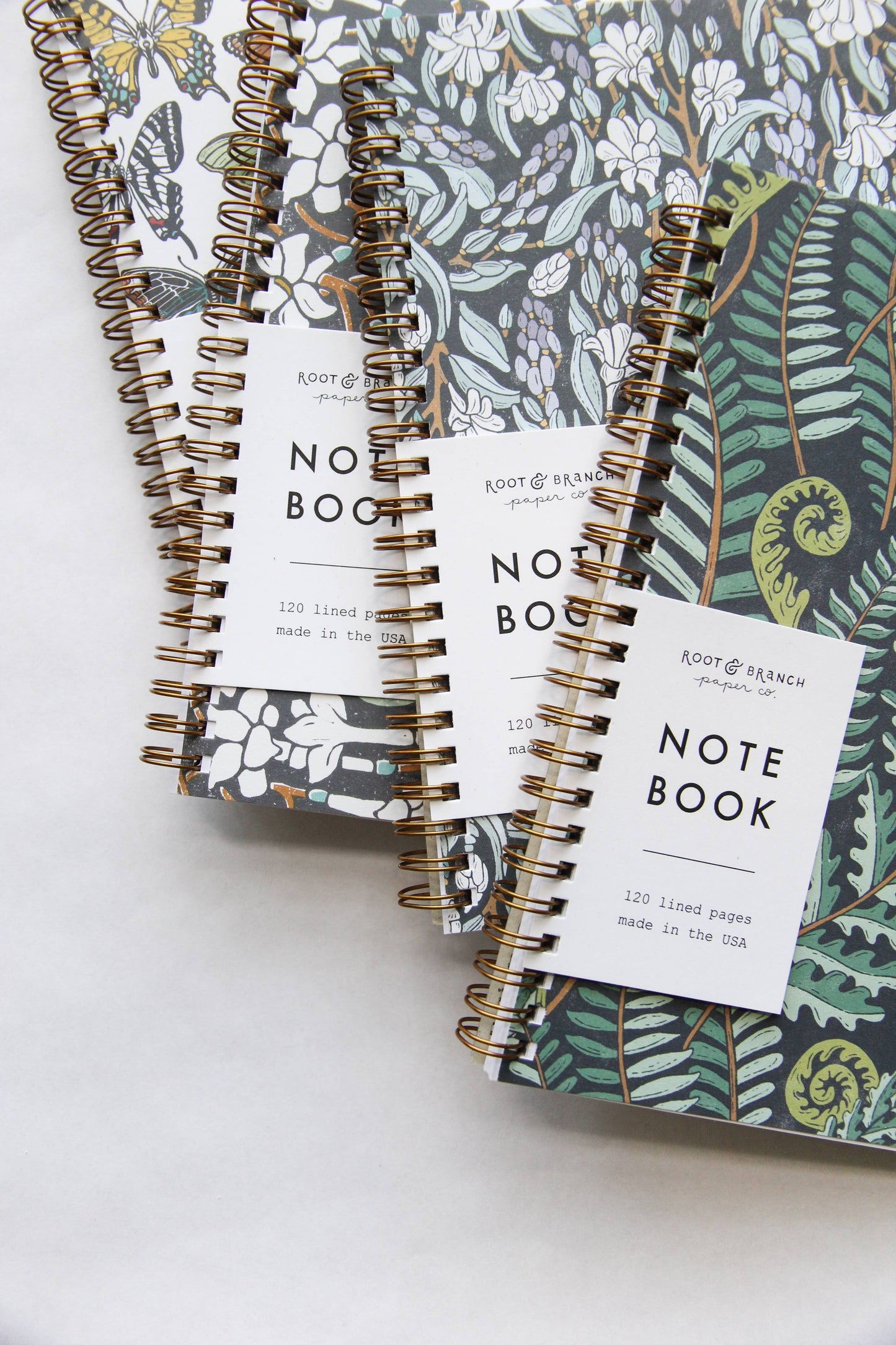 Forest Fern Spiral Bound Notebook: Lined