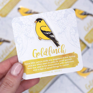 Goldfinch Bird Enamel Pin