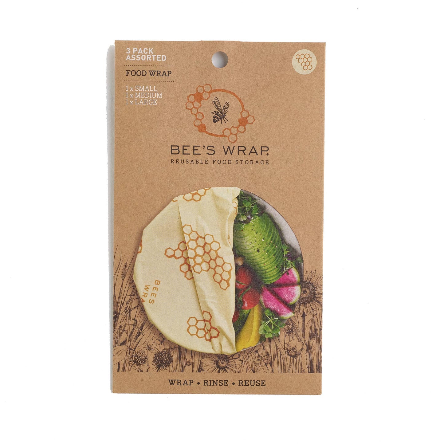 Bee's Wrap - #1 Seller! Assorted 3 Pack - Honeycomb