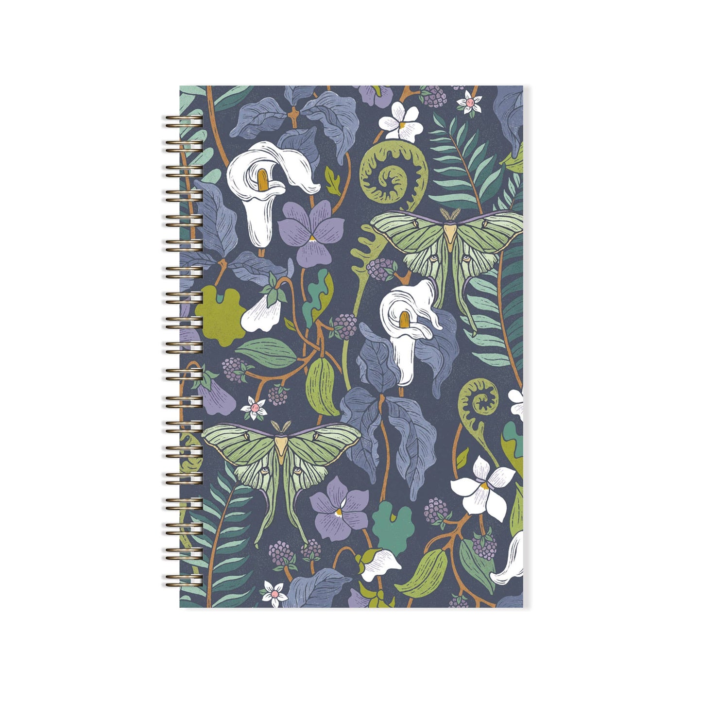 Woodland Bramble Spiral Bound Notebook: Lined