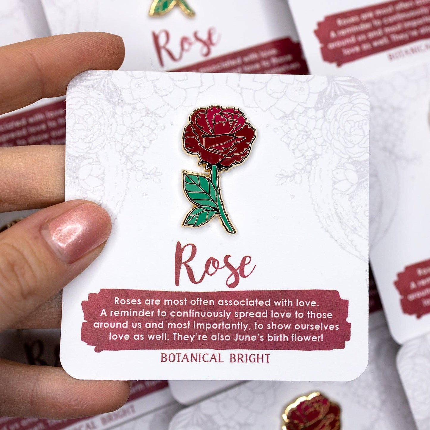 Rose Enamel Pin