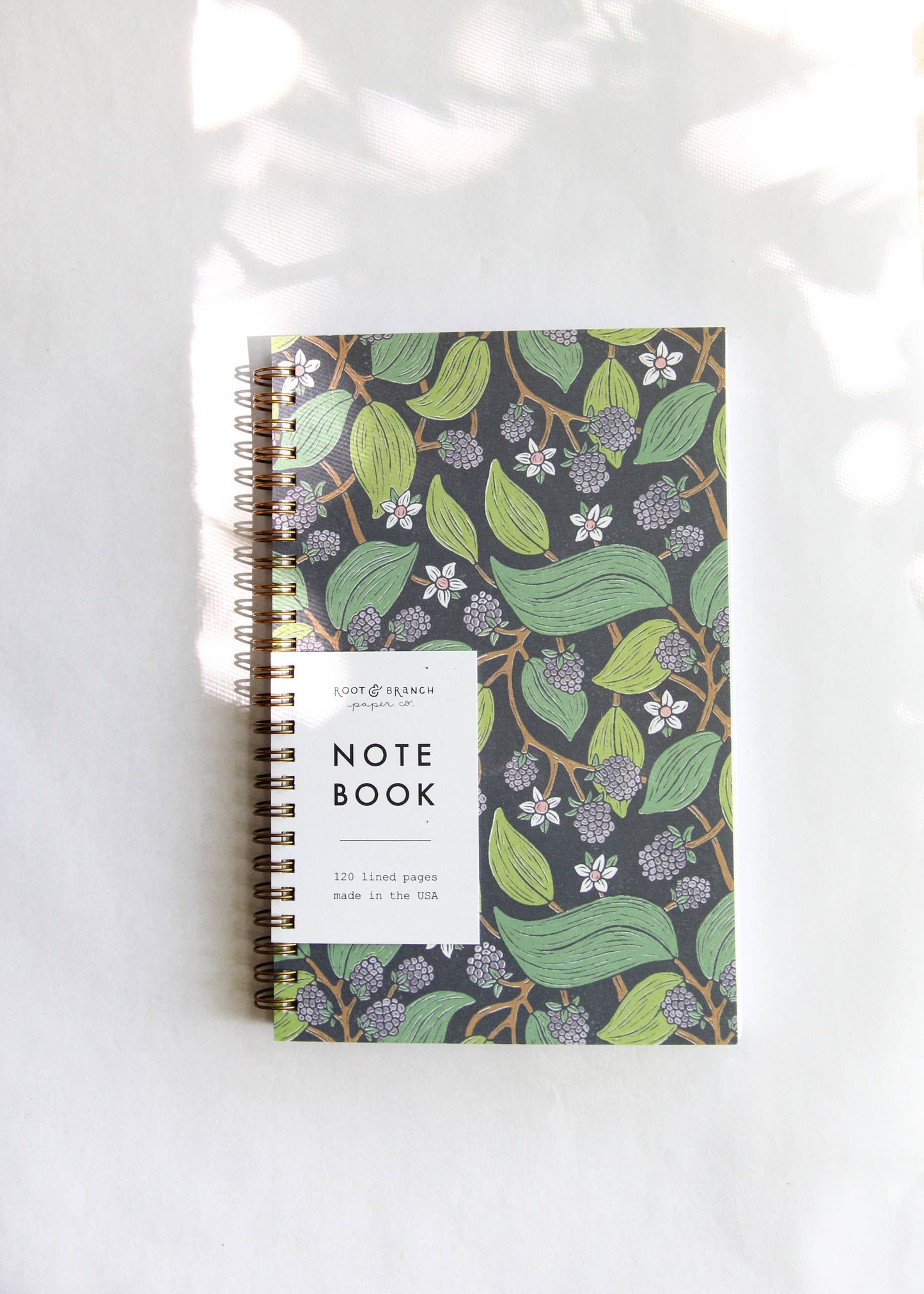 Wild Blackberry Spiral Bound Notebook: Lined