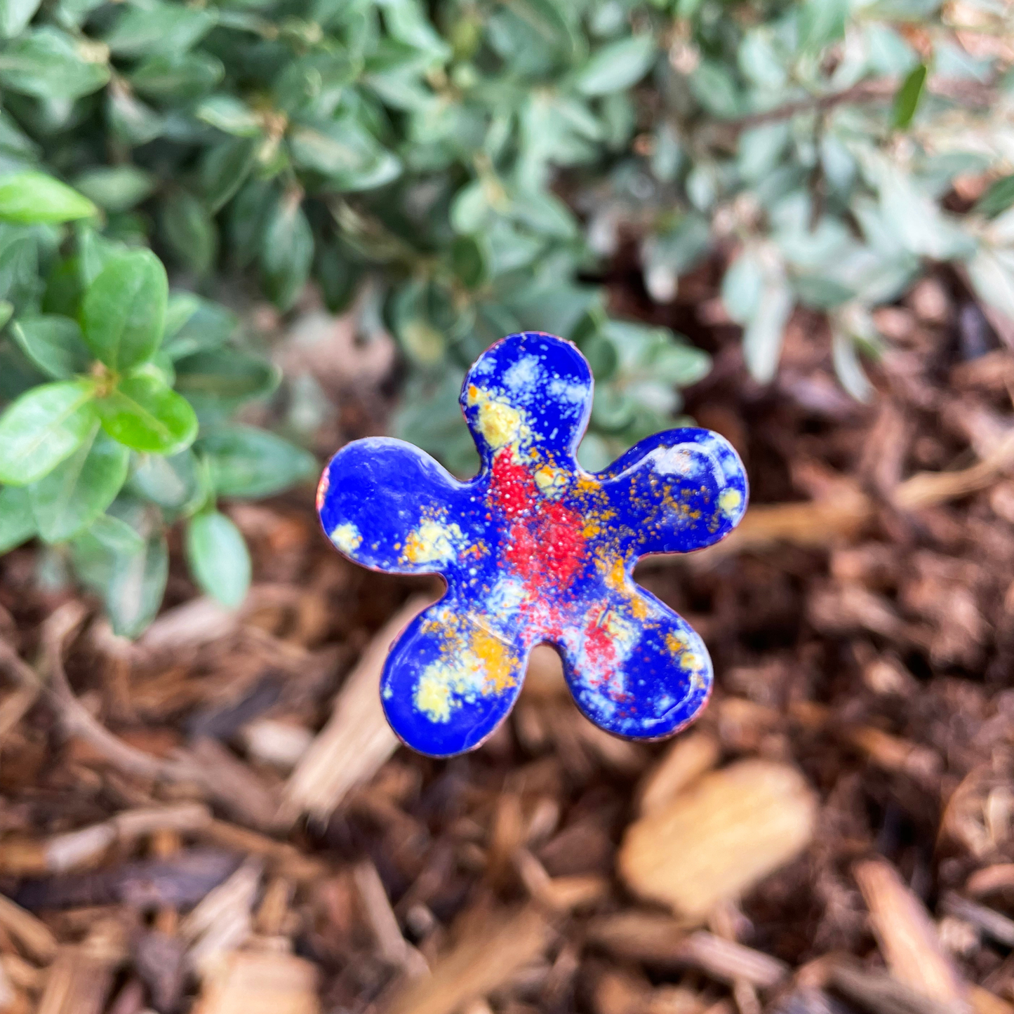 Small Copper Enamel Flowers