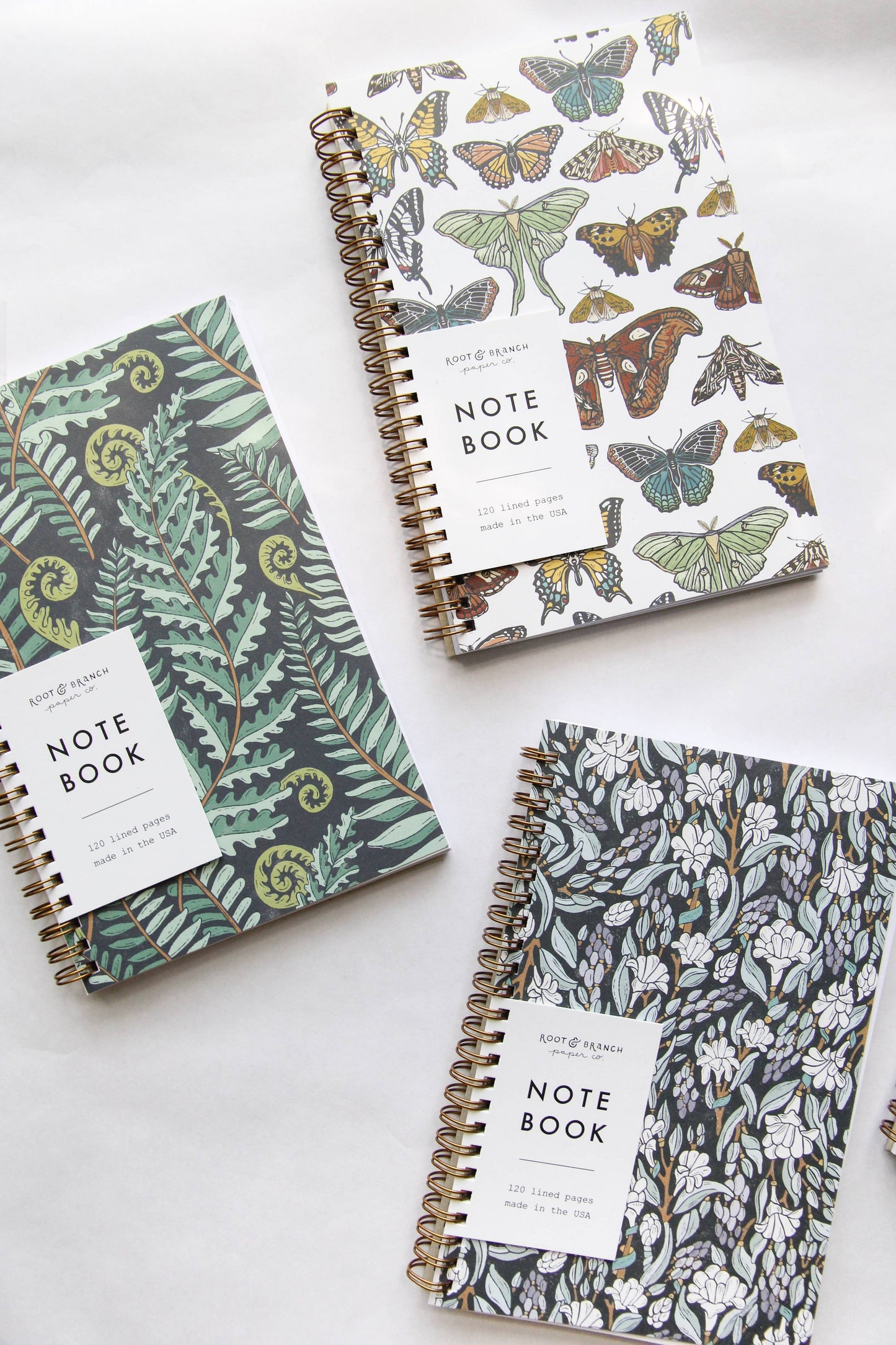 Moonlit Tuberose Spiral Bound Notebook: Lined