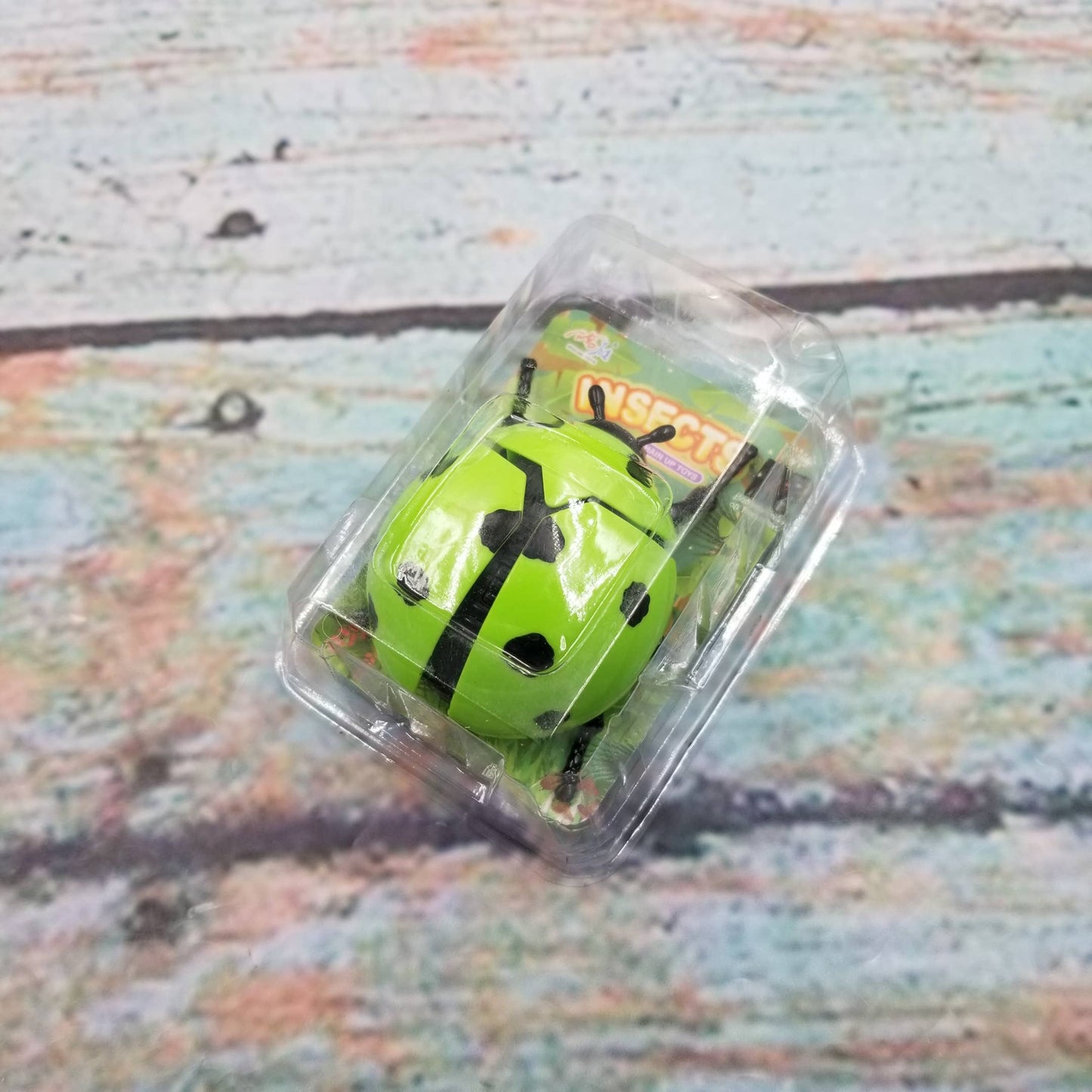 Clockwork Chain Ladybug Insect Crawling Toy: Red