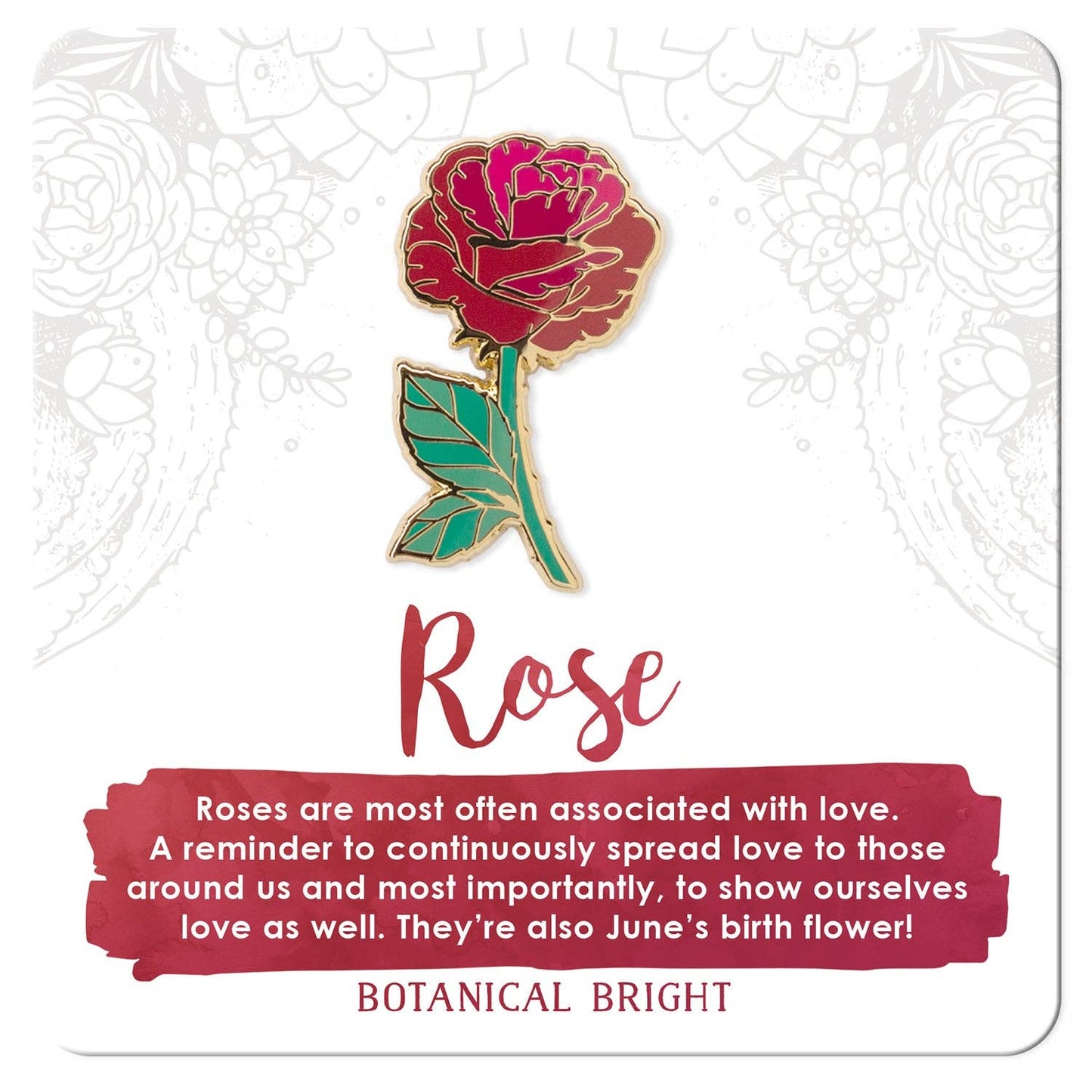 Rose Enamel Pin