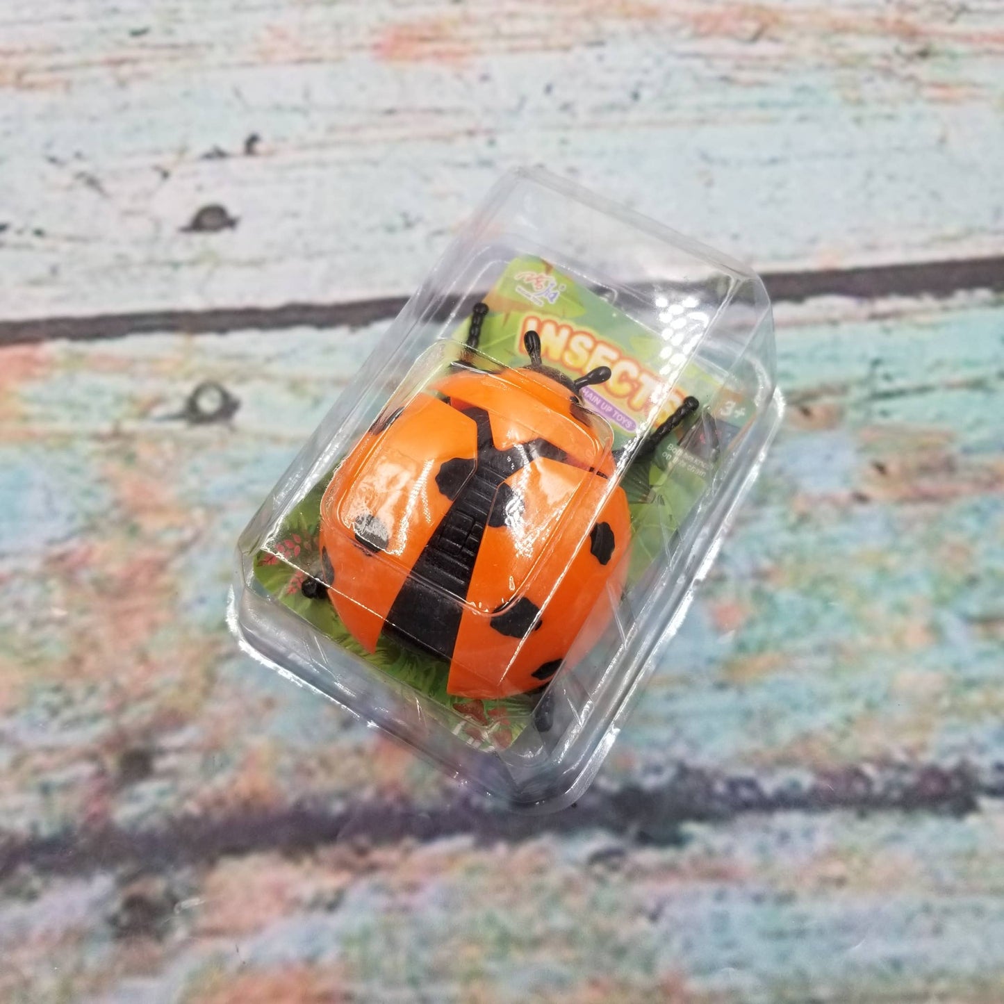 Clockwork Chain Ladybug Insect Crawling Toy: Red