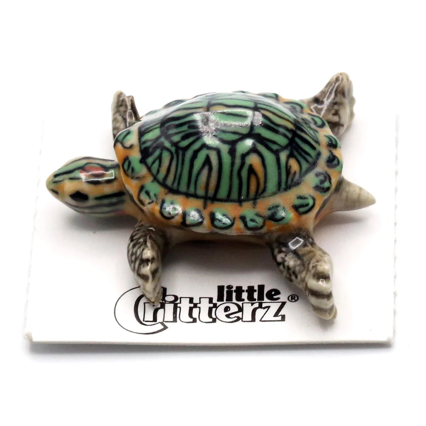 Bask Red-Eared Slider Porcelain Miniature