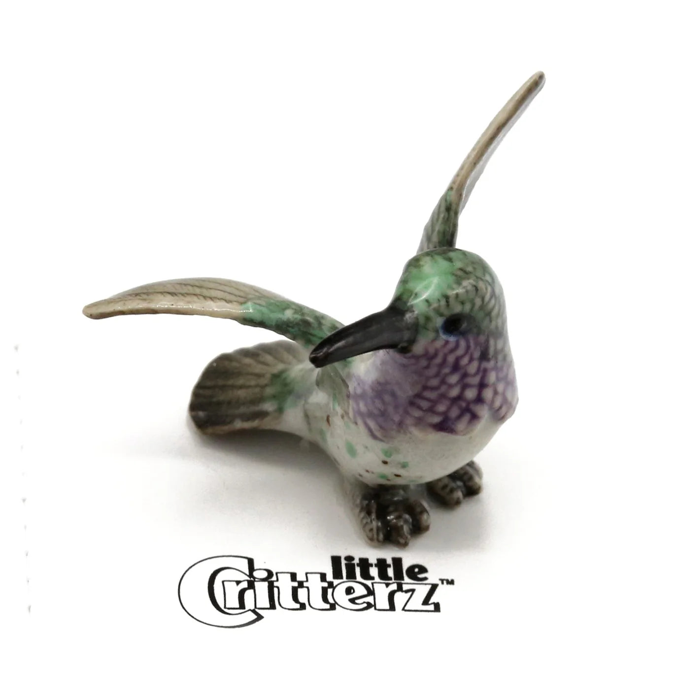 Sheartail Lucifer Hummingbird Porcelain Miniature