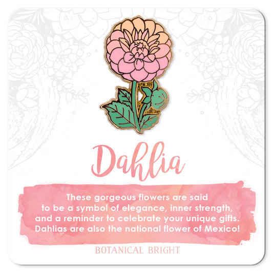 Dahlia Enamel Pin