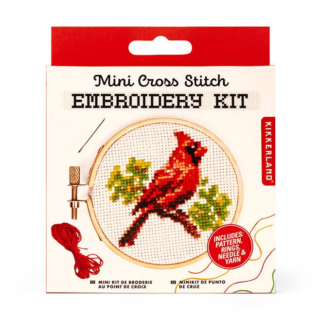 Cardinal MiniCross Stitch Embroidery