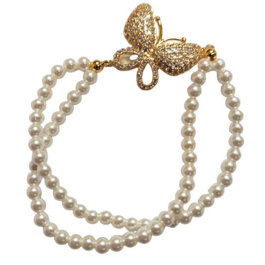 Must Haves -  Butterfly Double Pearl Bracelet  - Paula Monks