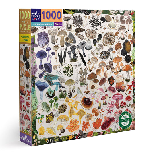 Mushroom Rainbow 1000 Piece Square Jigsaw Puzzle