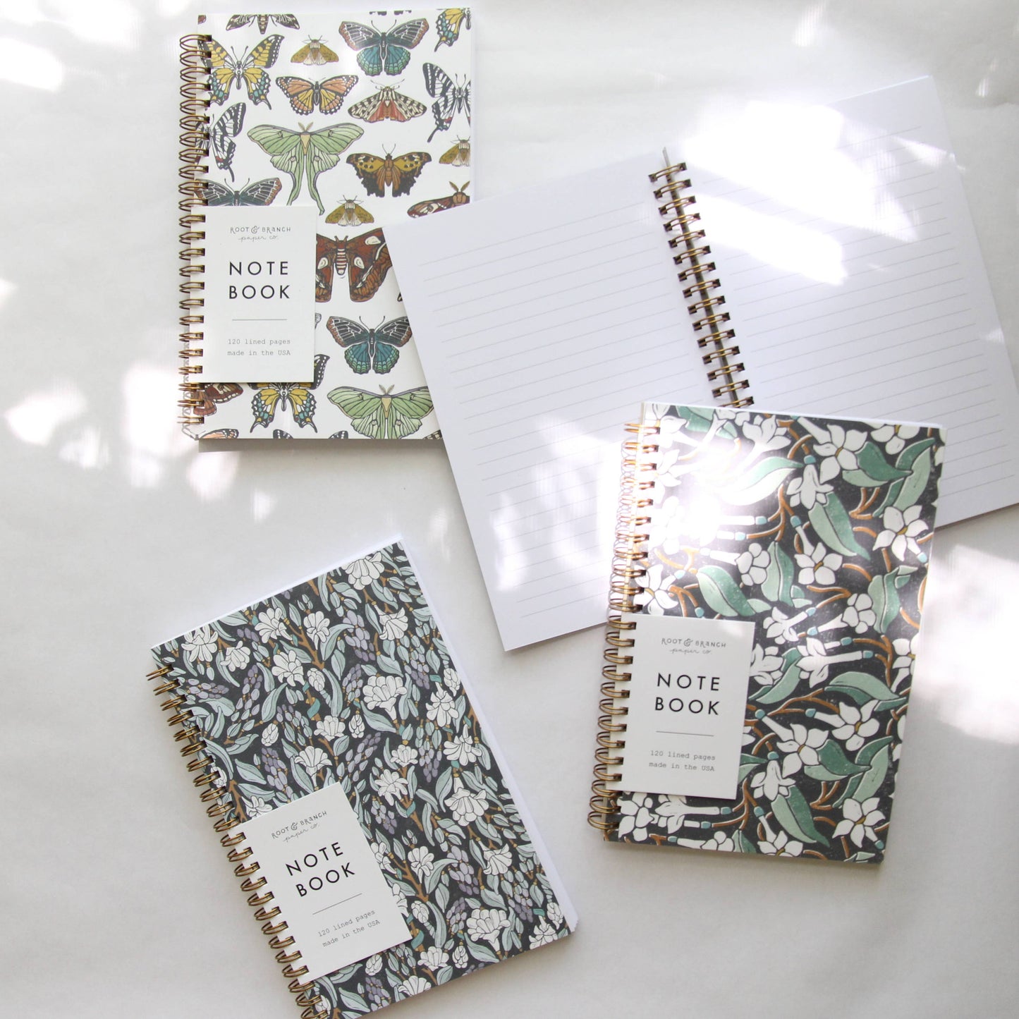 Forest Fern Spiral Bound Notebook: Lined
