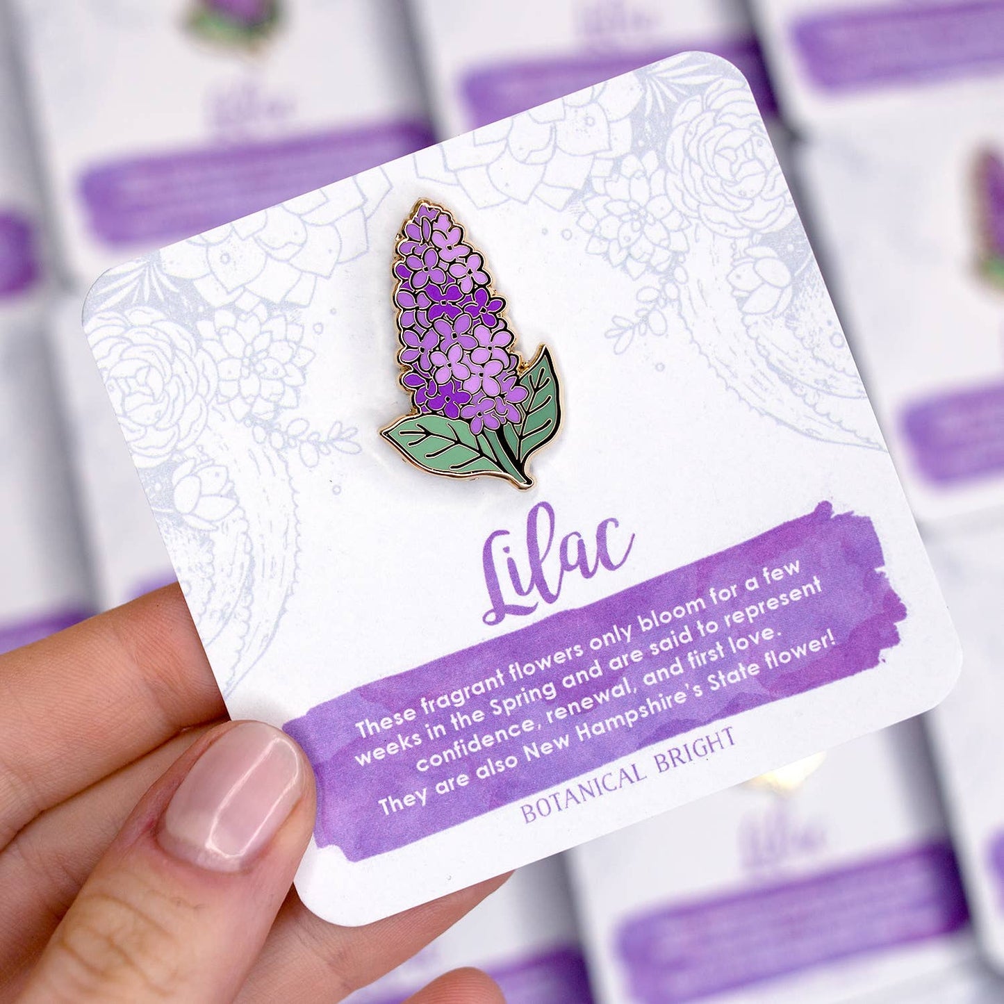 Lilac Enamel Pin