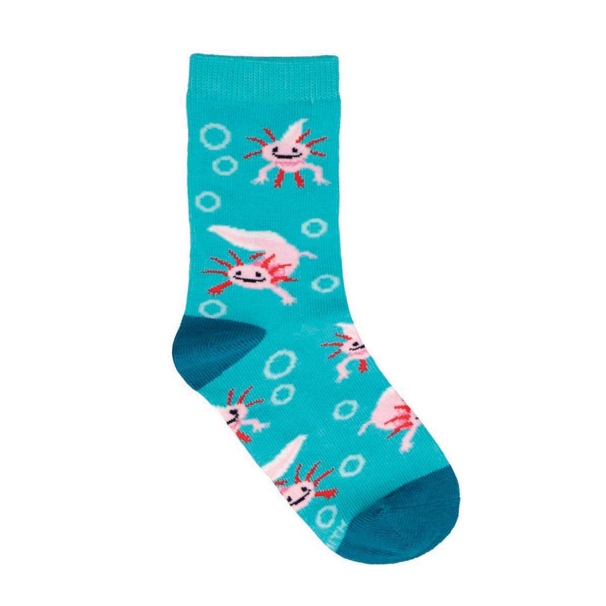 Awesome Axolotls Socks: Teal / 4-7 Years