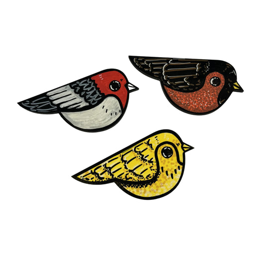 Hand Painted Bird Magnet