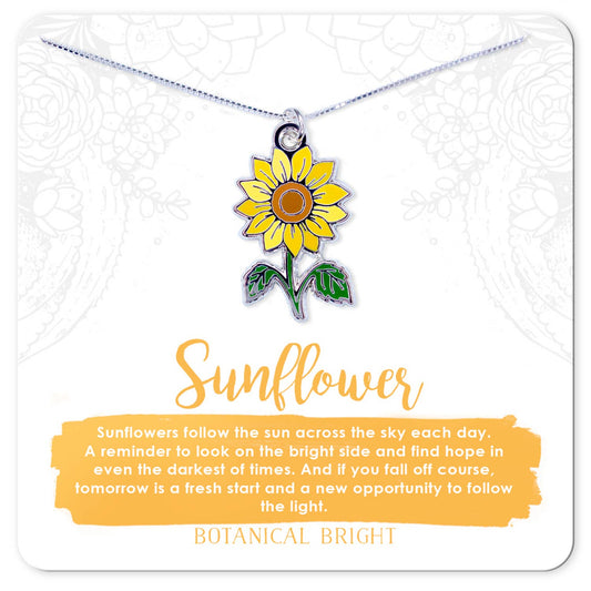 Sunflower Charm Necklace