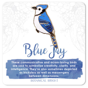 Blue Jay Bird Enamel Pin