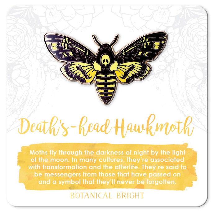 Death's-head Hawkmoth Enamel Pin