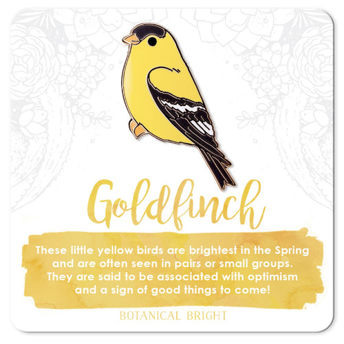 Goldfinch Bird Enamel Pin