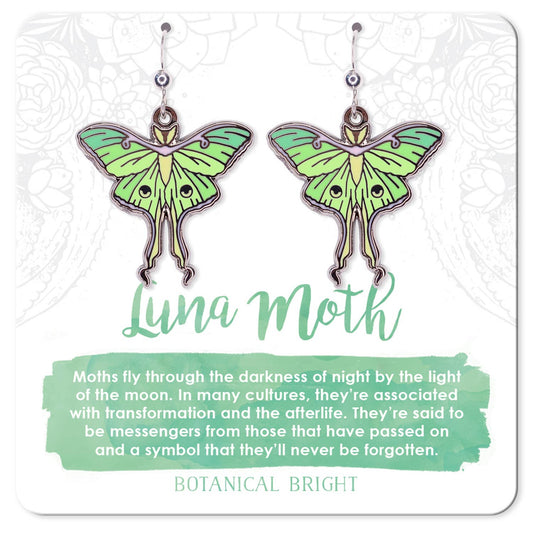 Luna Moth Dangle Earrings