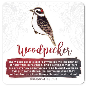 Woodpecker Bird Enamel Pin