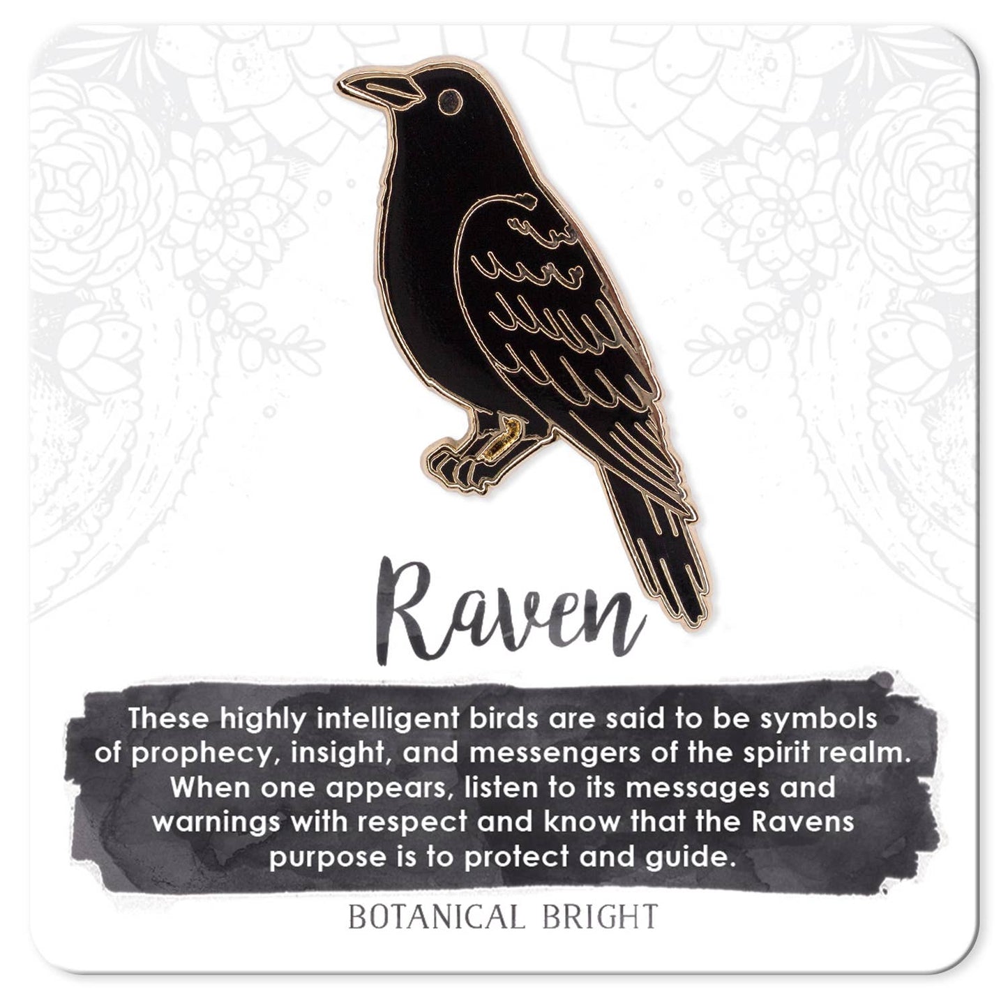 Raven Bird Enamel Pin