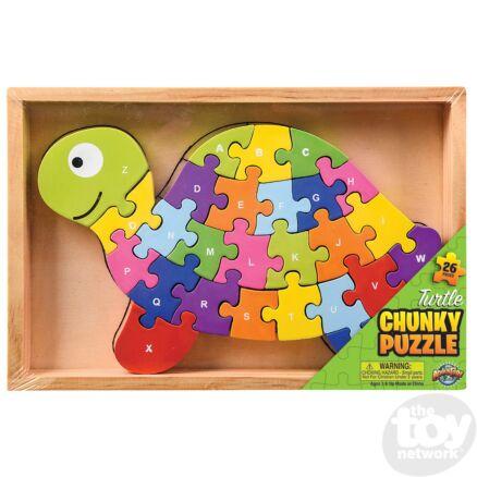 Wooden Turtle Letter - Chunky Puzzle - Adventure Planet