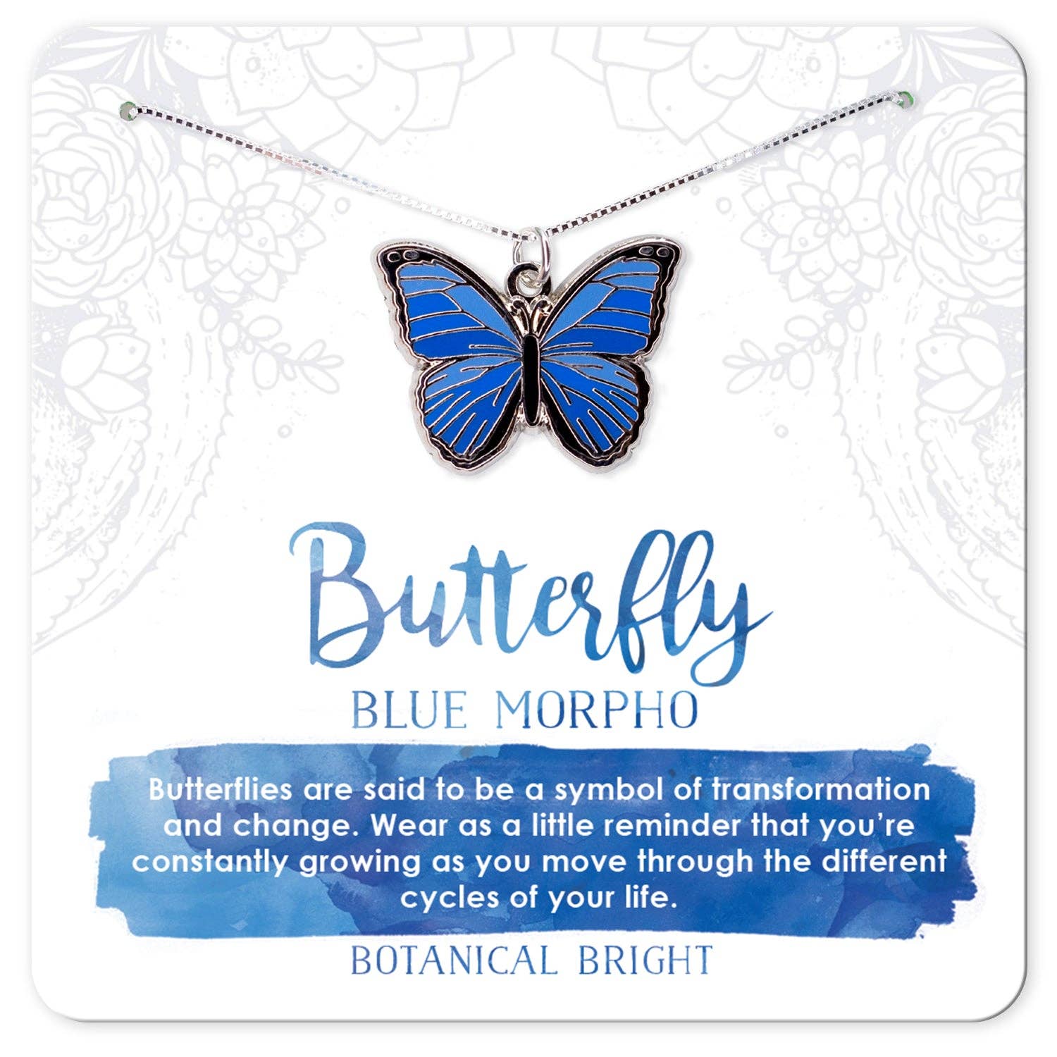 Blue morpho 2024 butterfly necklace