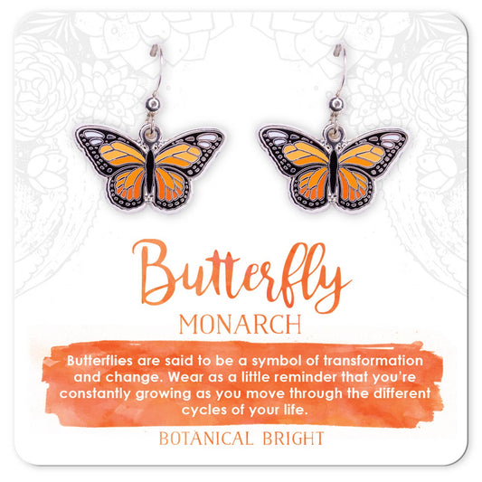 Monarch Butterfly Dangle Earrings