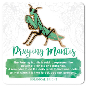 Praying Mantis Enamel Pin